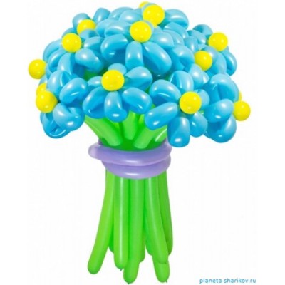 Цветы из шаров "Голубые фиалки" 11 шт. (ФОТО ВНУТРИ)
